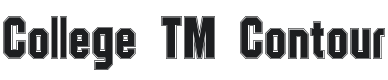 College TM Contour Font Preview