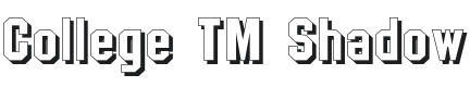 College TM Shadow Font Preview