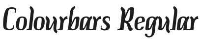Colourbars Font Preview