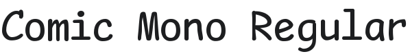 Comic Mono Font Preview
