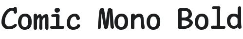 Comic Mono Bold Font Preview