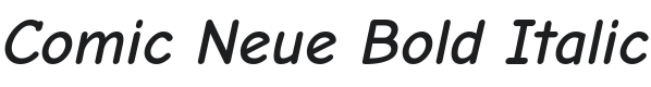 Comic Neue Bold Italic Font Preview