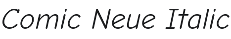 Comic Neue Italic Font Preview