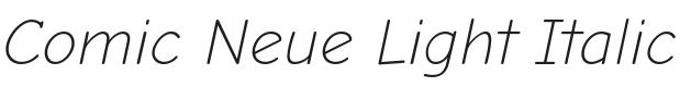 Comic Neue Light Italic Font Preview
