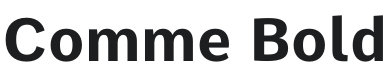 Comme Bold Font Preview