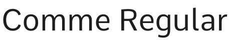 Comme Font Preview