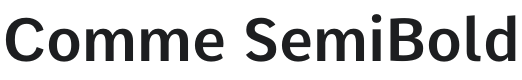 Comme SemiBold Font Preview