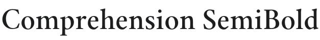 Comprehension SemiBold Font Preview