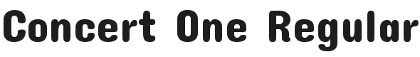 Concert One Font Preview