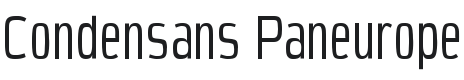 Condensans Paneurope Font Preview