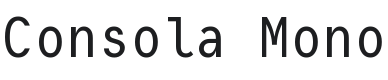 Consola Mono Font Preview