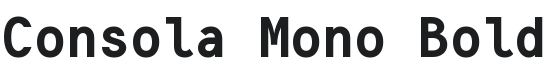 Consola Mono Bold Font Preview
