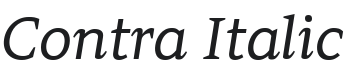 Contra Italic Font Preview