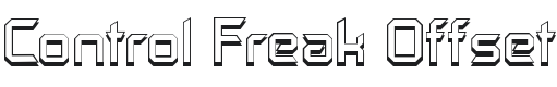 Control Freak Offset Font Preview