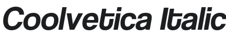 Coolvetica Italic Font Preview