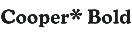 Cooper* Bold Font Preview