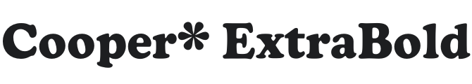 Cooper* ExtraBold Font Preview