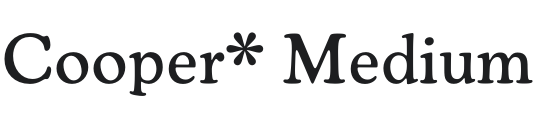 Cooper* Medium Font Preview
