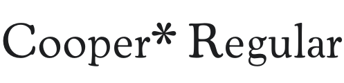 Cooper* Regular Font Preview