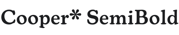 Cooper* SemiBold Font Preview