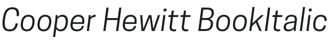 CooperHewitt-BookItalic Font Preview