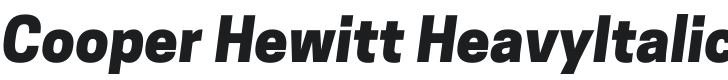 CooperHewitt-HeavyItalic Font Preview