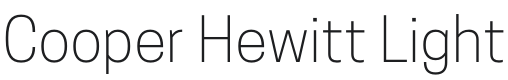 CooperHewitt-Light Font Preview