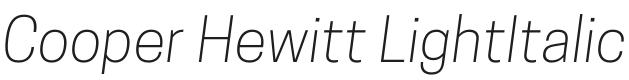 CooperHewitt-LightItalic Font Preview