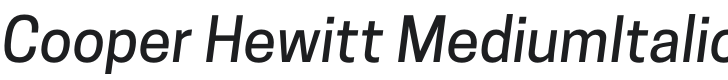 CooperHewitt-MediumItalic Font Preview
