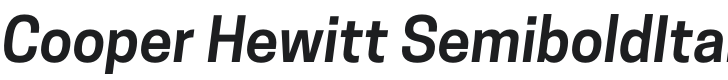 CooperHewitt-SemiboldItalic Font Preview