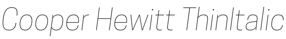 CooperHewitt-ThinItalic Font Preview