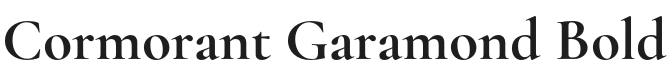 Cormorant Garamond Bold Font Preview