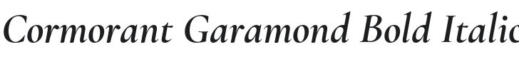 Cormorant Garamond Bold Italic Font Preview