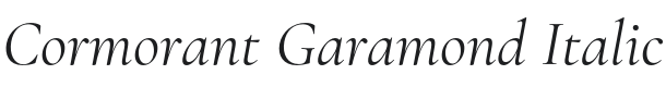 Cormorant Garamond Italic Font Preview