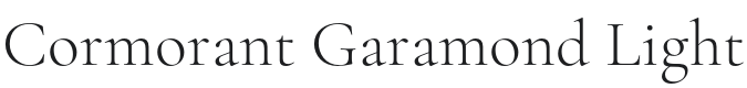 Cormorant Garamond Light Font Preview
