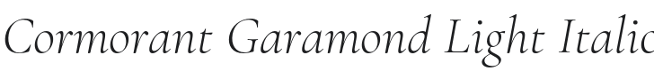 Cormorant Garamond Light Italic Font Preview
