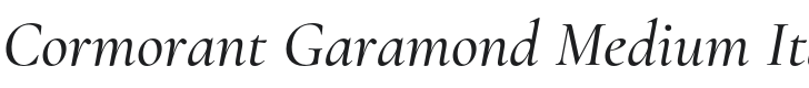 Cormorant Garamond Medium Italic Font Preview