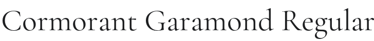 Cormorant Garamond Font Preview