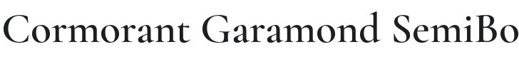 Cormorant Garamond SemiBold Font Preview