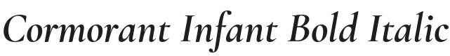 Cormorant Infant Bold Italic Font Preview