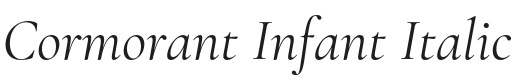Cormorant Infant Italic Font Preview