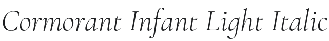 Cormorant Infant Light Italic Font Preview