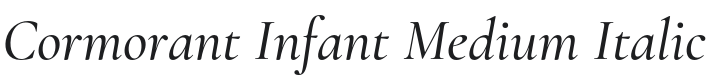 Cormorant Infant Medium Italic Font Preview
