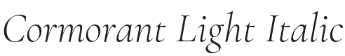 Cormorant Light Italic Font Preview