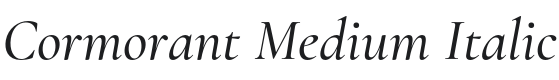 Cormorant Medium Italic Font Preview
