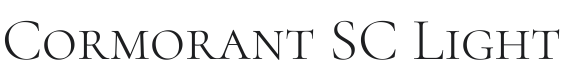 Cormorant SC Light Font Preview
