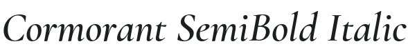 Cormorant SemiBold Italic Font Preview