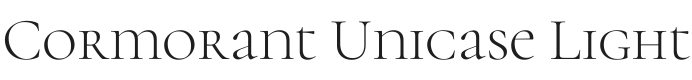 Cormorant Unicase Light Font Preview