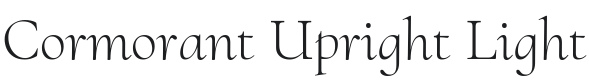 Cormorant Upright Light Font Preview