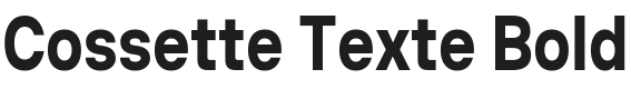 Cossette Texte Bold Font Preview